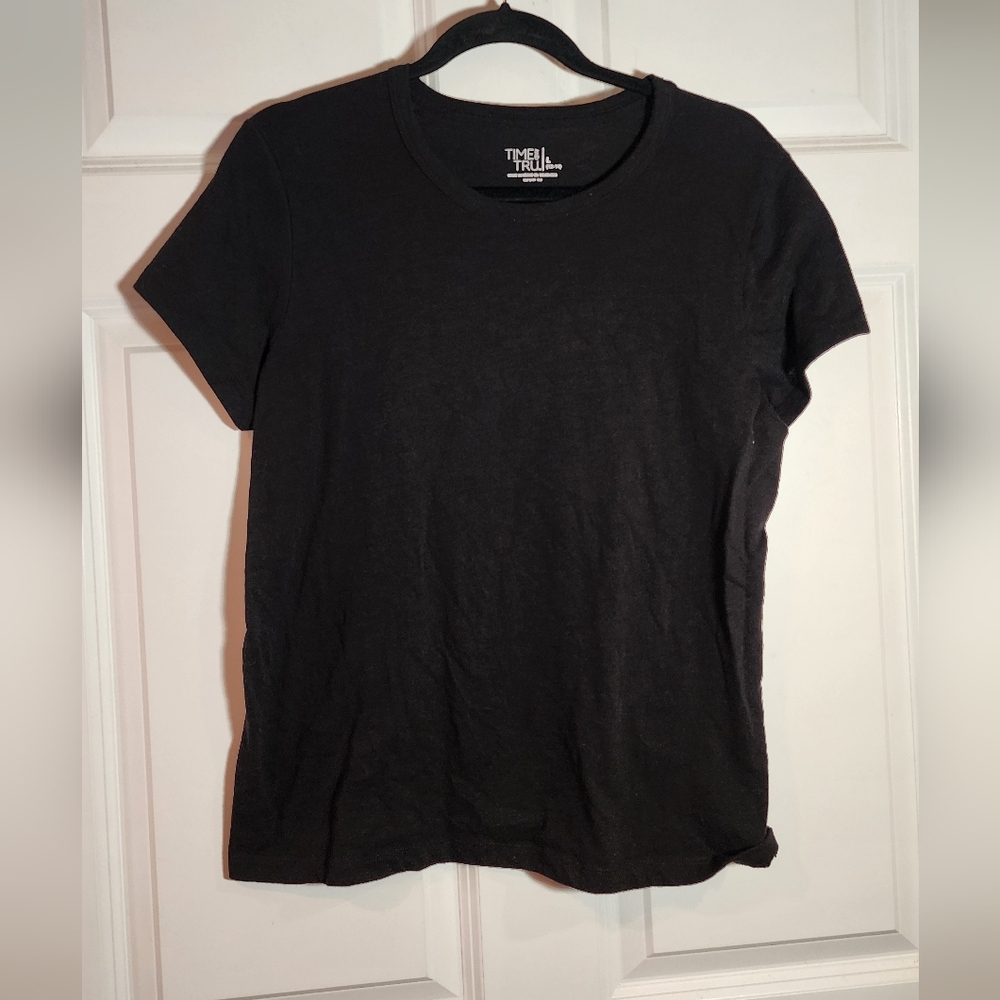 Time And Tru Black T Shirt Large
